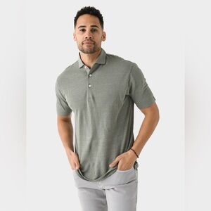 PETER MILLAR MEN'S GREYSTONE POLO SHIRT - SAGE SIZE SMALL (PREOWNED)